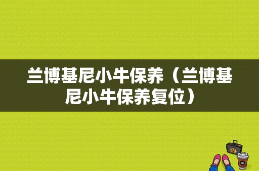 兰博基尼小牛保养（兰博基尼小牛保养复位）