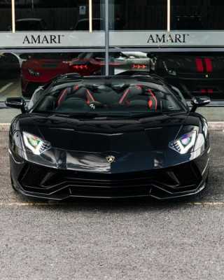 黑色兰博基尼赛车（黑色兰博基尼aventador）