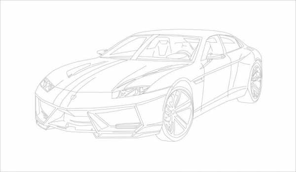 教学画兰博基尼跑车(一步一步画兰博基尼跑车)-图2 教学画兰博基尼跑车(一步一步画兰博基尼跑车)-图2