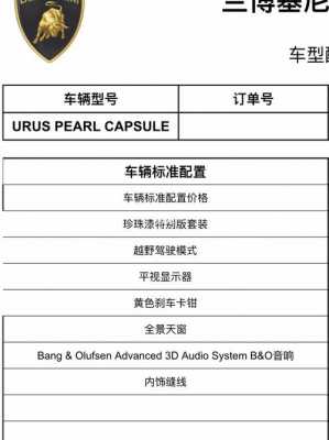 兰博基尼订单制作（兰博基尼选配单生成器）