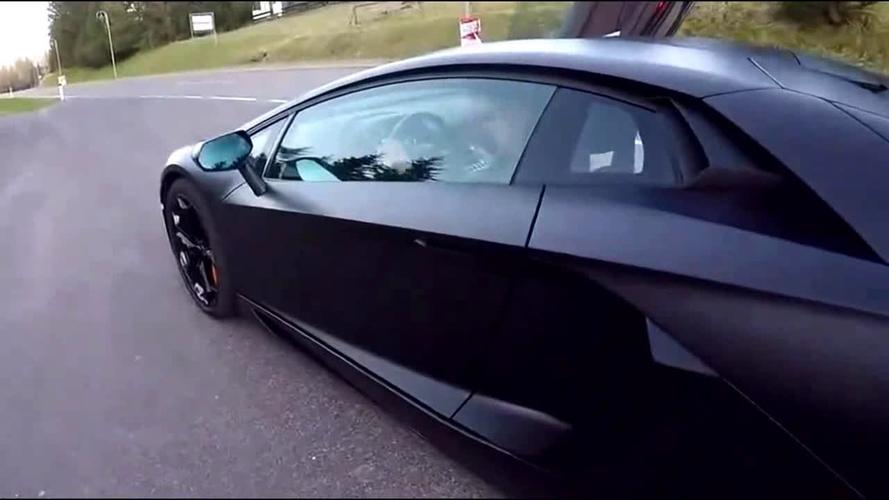 实拍兰博基尼飙车（兰博基尼赛车视频）