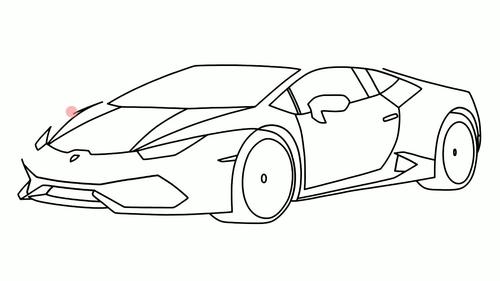 学会画兰博基尼跑车（如何画一辆跑车兰博基尼,中文版）-图1