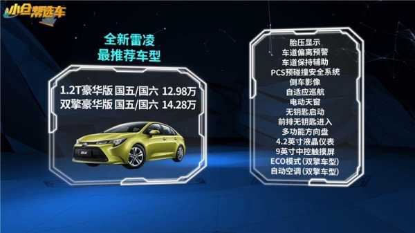 雷凌主动安全配置