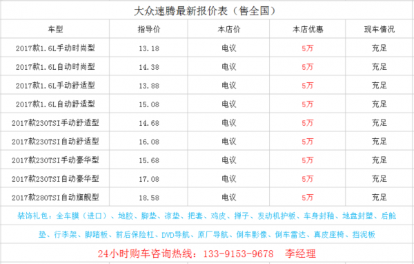 大众速腾12t配置